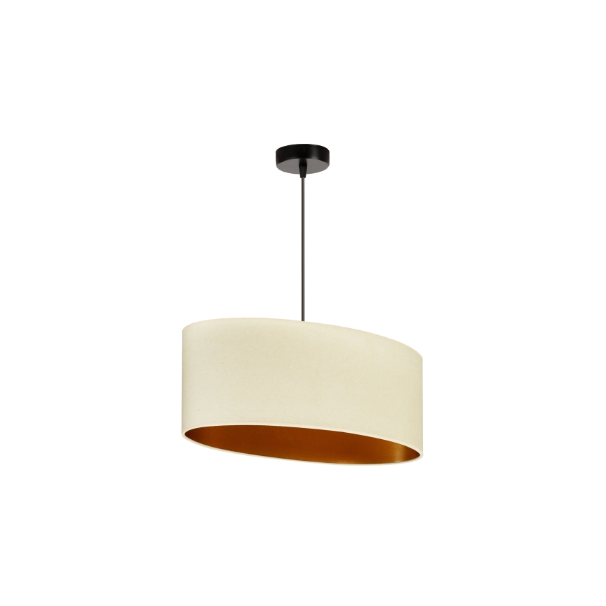 Duolla - Luster na lanku OVAL VEGAN 1xE27/15W/230V krémová