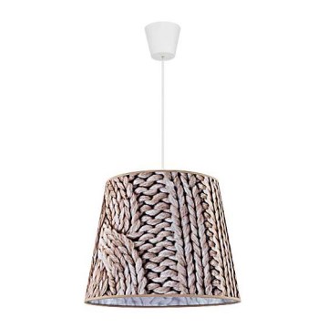 Duolla - Luster na lanku POP 1xE27/40W/230V vlna pr. 38 cm hnedá