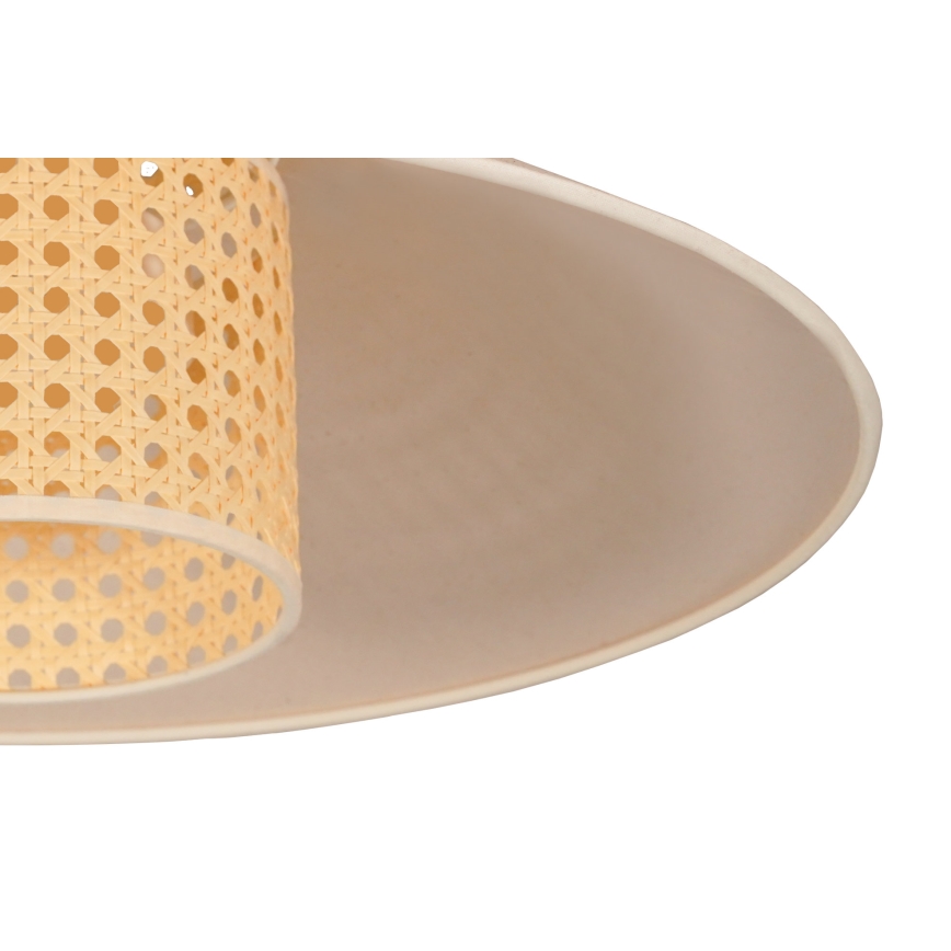 Duolla - Luster na lanku RIO RATTAN 1xE27/15W/230V pr. 45 cm béžová/ratan