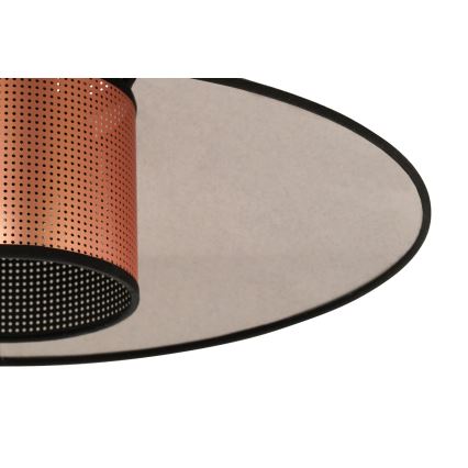 Duolla - Luster na lanku RIO SHINY 1xE27/15W/230V pr. 45 cm čierna/medená
