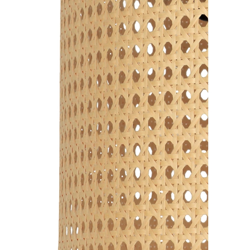 Duolla - Luster na lanku ROLLER 1xE27/15W/230V pr. 45 cm ratan/čierna