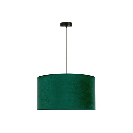 Duolla - Luster na lanku ROLLER 1xE27/15W/230V tmavo pr. 40 cm zelená/zlatá