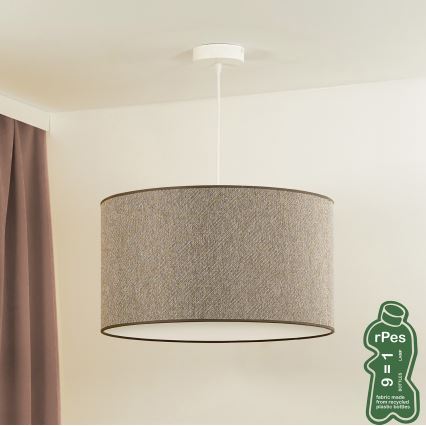 Duolla - Luster na lanku ROLLER ECO RECYCLING 1xE27/15W/230V pr. 45 cm hnedá