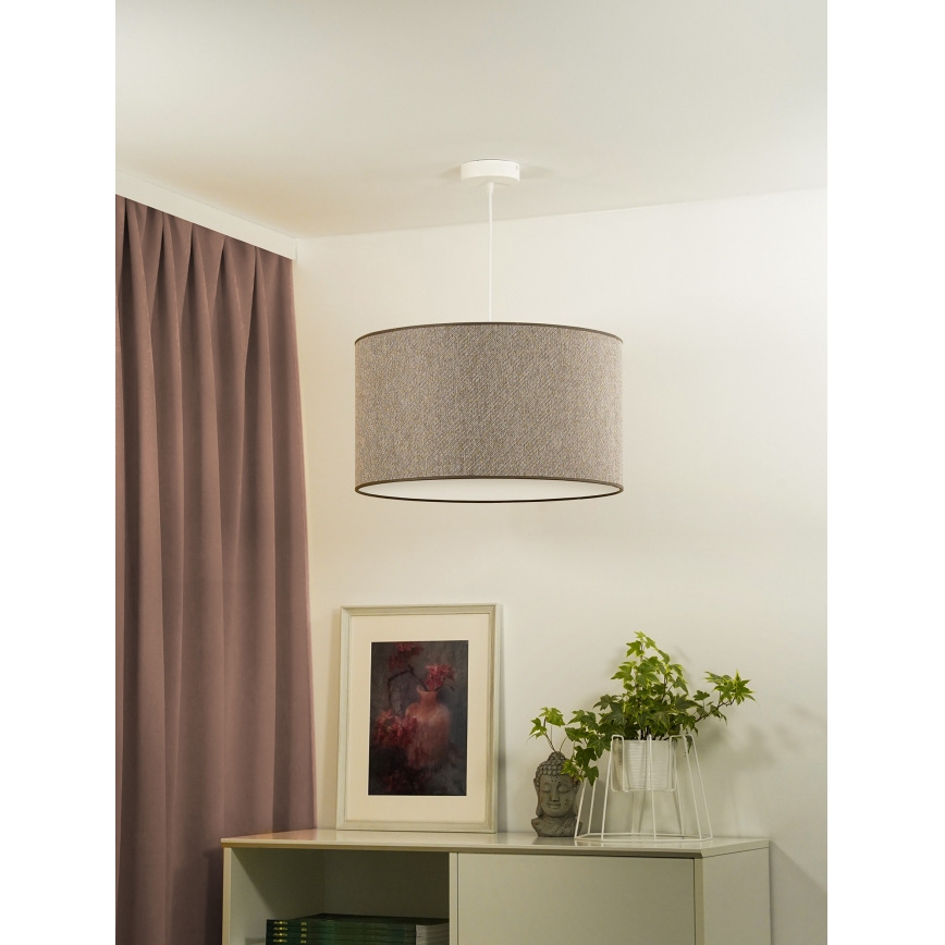 Duolla - Luster na lanku ROLLER ECO RECYCLING 1xE27/15W/230V pr. 45 cm hnedá