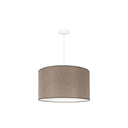 Duolla - Luster na lanku ROLLER ECO RECYCLING 1xE27/15W/230V pr. 45 cm hnedá
