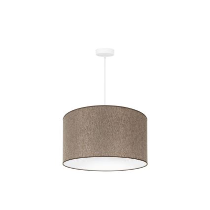 Duolla - Luster na lanku ROLLER ECO RECYCLING 1xE27/15W/230V pr. 45 cm hnedá