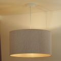 Duolla - Luster na lanku ROLLER ECO RECYCLING 1xE27/15W/230V pr. 45 cm krémová
