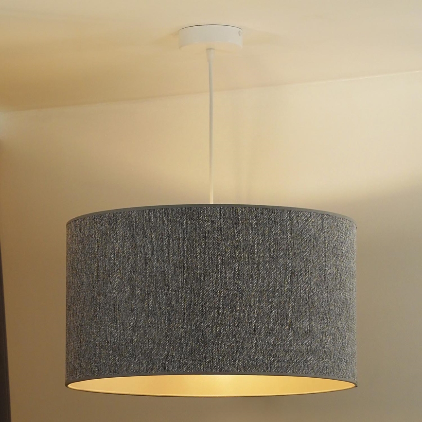 Duolla - Luster na lanku ROLLER ECO RECYCLING 1xE27/15W/230V pr. 45 cm šedá