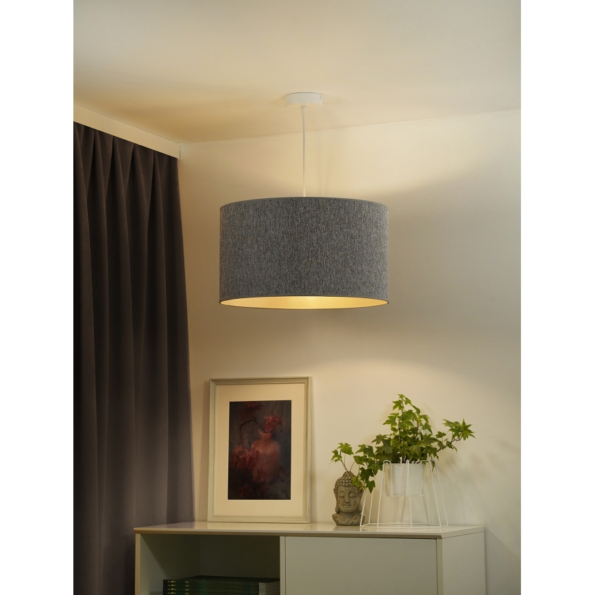 Duolla - Luster na lanku ROLLER ECO RECYCLING 1xE27/15W/230V pr. 45 cm šedá
