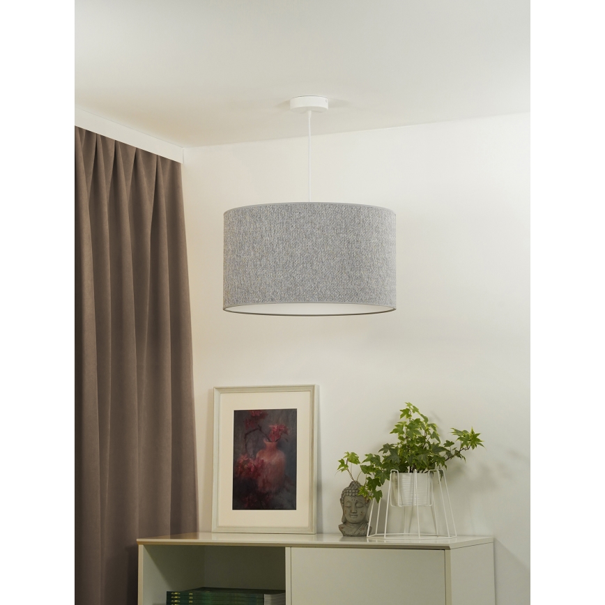 Duolla - Luster na lanku ROLLER ECO RECYCLING 1xE27/15W/230V pr. 45 cm šedá