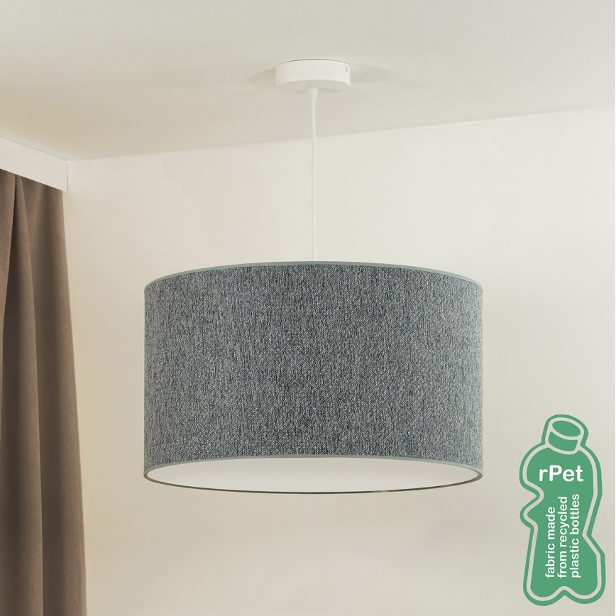 Duolla - Luster na lanku ROLLER ECO RECYCLING 1xE27/15W/230V pr. 45 cm zelená