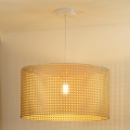 Duolla - Luster na lanku ROLLER RATTAN 1xE27/15W/230V pr. 45 cm béžová
