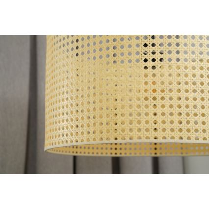 Duolla - Luster na lanku ROLLER RATTAN 1xE27/15W/230V pr. 45 cm béžová