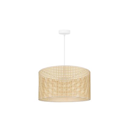 Duolla - Luster na lanku ROLLER RATTAN 1xE27/15W/230V pr. 45 cm béžová