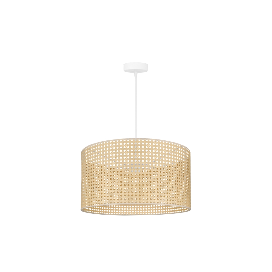 Duolla - Luster na lanku ROLLER RATTAN 1xE27/15W/230V pr. 45 cm béžová