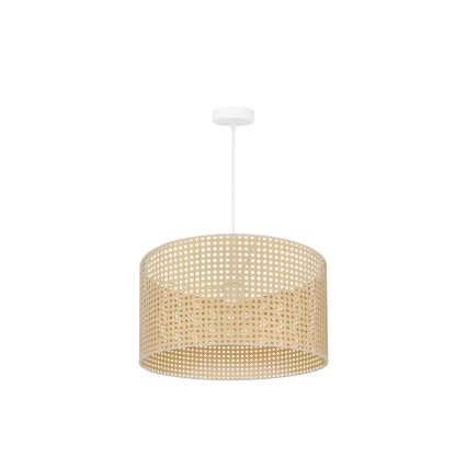 Duolla - Luster na lanku ROLLER RATTAN 1xE27/15W/230V pr. 45 cm béžová
