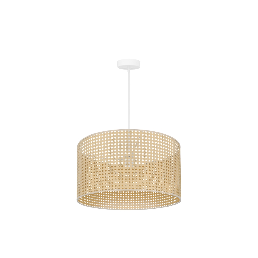 Duolla - Luster na lanku ROLLER RATTAN 1xE27/15W/230V pr. 45 cm béžová
