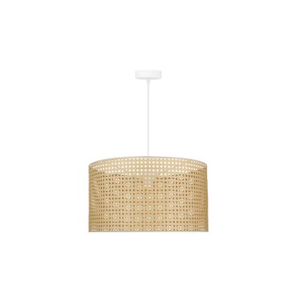Duolla - Luster na lanku ROLLER RATTAN 1xE27/15W/230V pr. 45 cm béžová