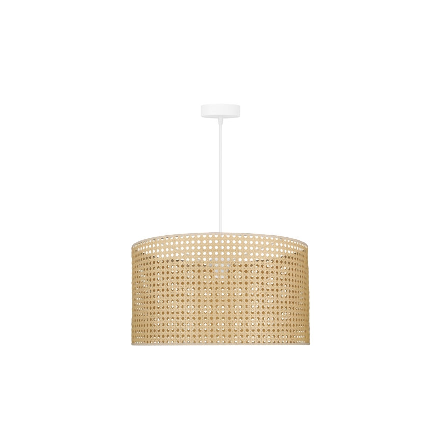 Duolla - Luster na lanku ROLLER RATTAN 1xE27/15W/230V pr. 45 cm béžová