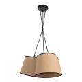Duolla - Luster na lanku ROSSA 3xE27/15W/230V pr. 45 cm hnedá/čierna