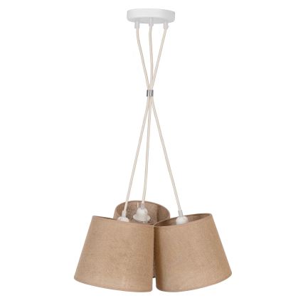 Duolla - Luster na lanku ROSSA 3xE27/15W/230V pr. 45 cm hnedá