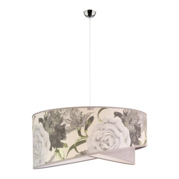 Duolla - Luster na lanku ROYAL 1xE27/40W/230V pr. 50 cm šedá
