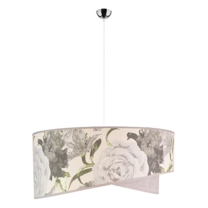 Duolla - Luster na lanku ROYAL 1xE27/40W/230V pr. 50 cm šedá