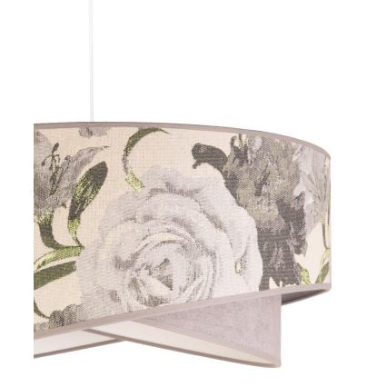 Duolla - Luster na lanku ROYAL 1xE27/40W/230V pr. 50 cm šedá