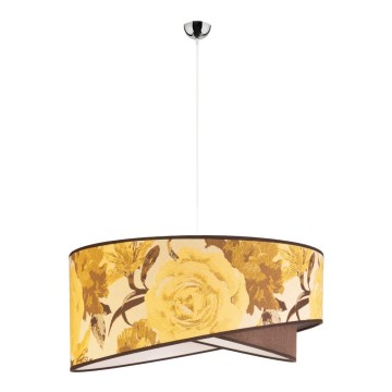 Duolla - Luster na lanku ROYAL 1xE27/40W/230V pr. 50 cm žltá