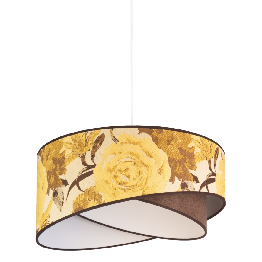 Duolla - Luster na lanku ROYAL 1xE27/40W/230V pr. 50 cm žltá