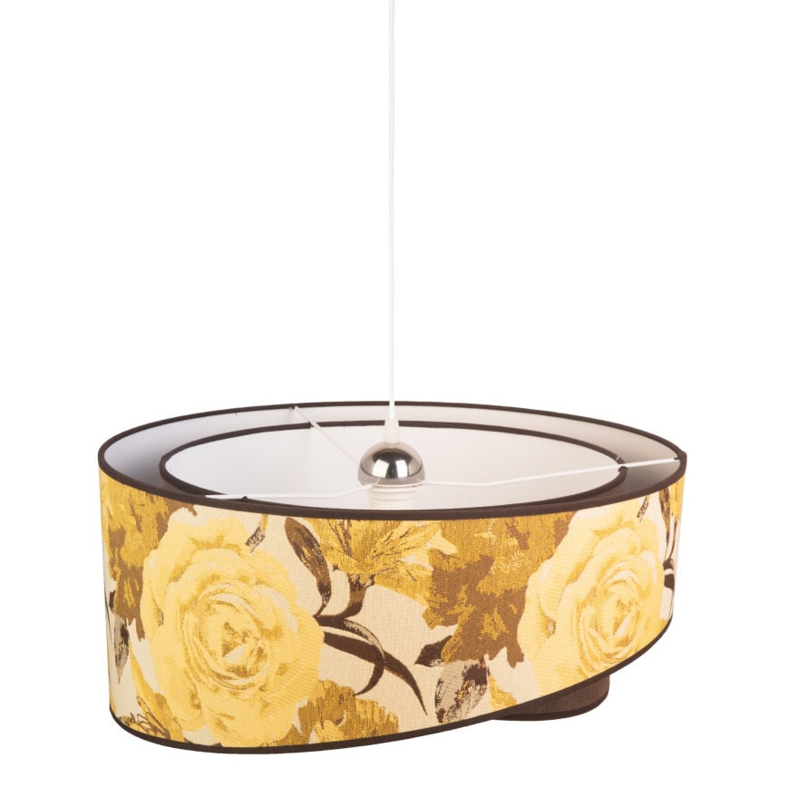 Duolla - Luster na lanku ROYAL 1xE27/40W/230V pr. 50 cm žltá