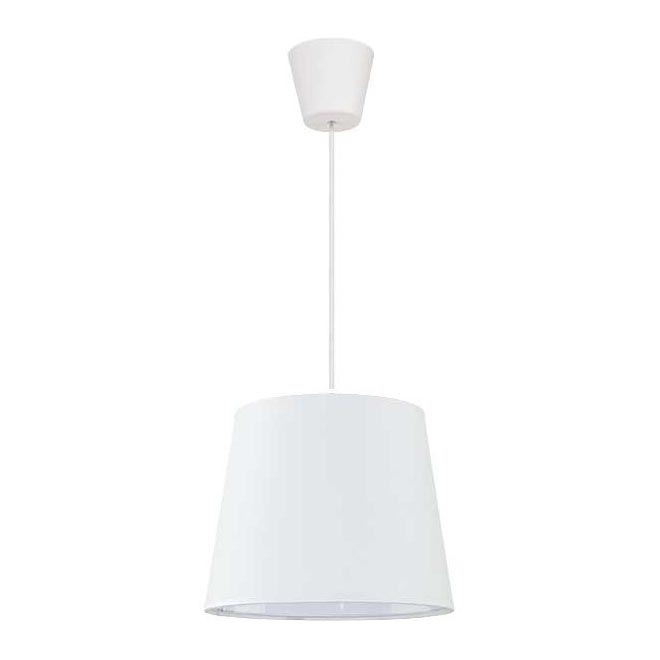 Duolla - Luster na lanku SOLO 1xE27/40W/230V pr. 24 cm biela