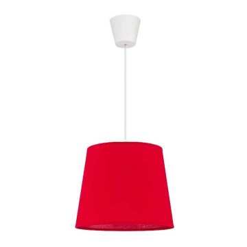Duolla - Luster na lanku SOLO 1xE27/40W/230V pr. 24 cm červená