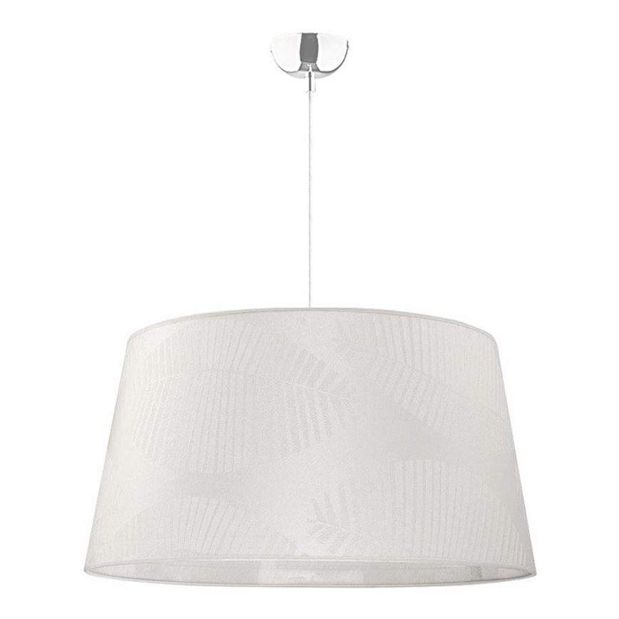Duolla - Luster na lanku TENOR 1xE27/40W/230V pr. 60 cm biela/listy