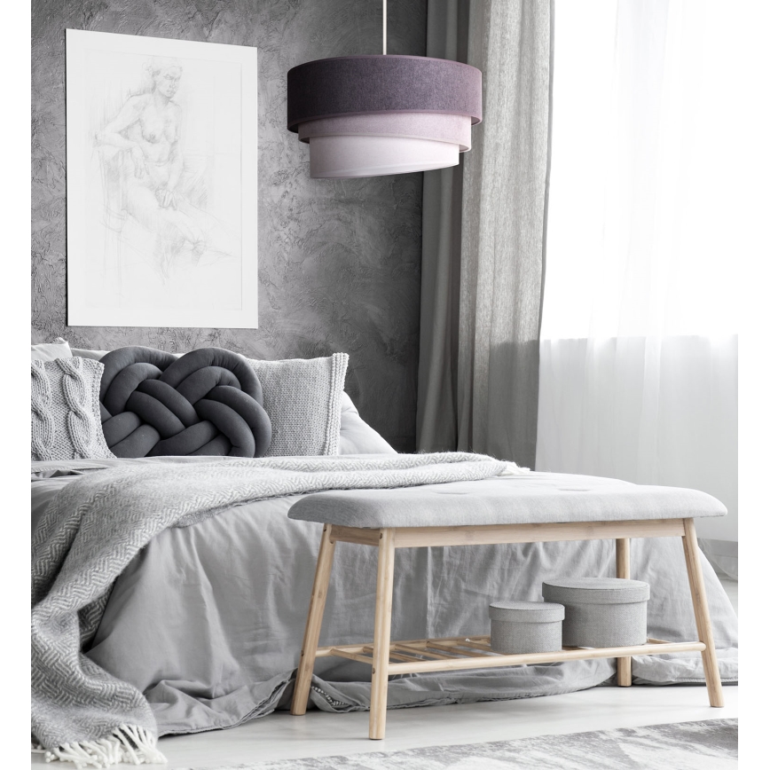 Duolla - Luster na lanku TRIO 1xE27/15W/230V pr. 45 cm antracit/šedá/biela