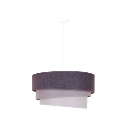 Duolla - Luster na lanku TRIO 1xE27/15W/230V pr. 45 cm antracit/šedá/biela
