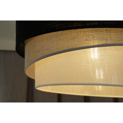 Duolla - Luster na lanku TRIO 1xE27/15W/230V pr. 45 cm čierna/šedá/biela