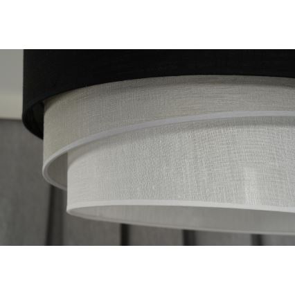 Duolla - Luster na lanku TRIO 1xE27/15W/230V pr. 45 cm čierna/šedá/biela