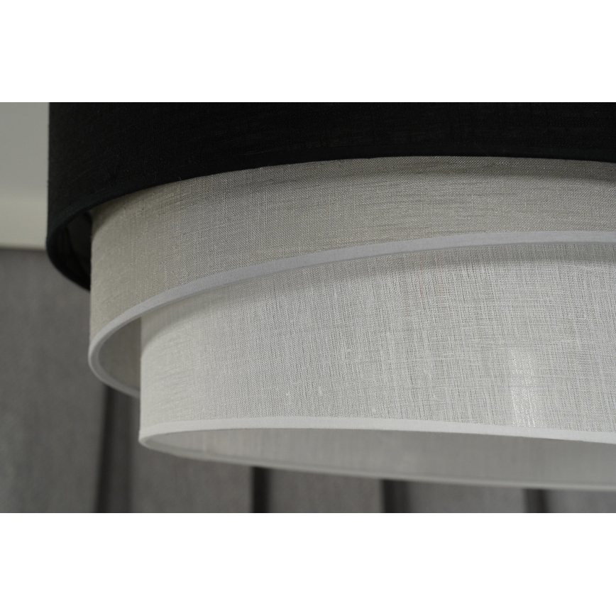 Duolla - Luster na lanku TRIO 1xE27/15W/230V pr. 45 cm čierna/šedá/biela