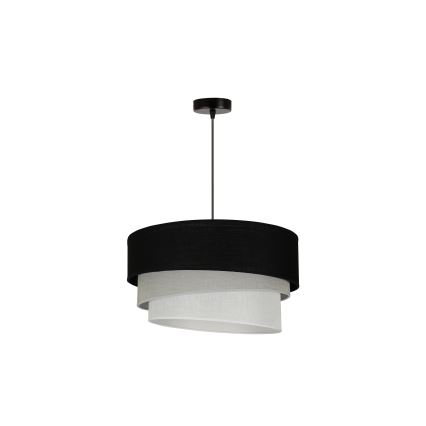 Duolla - Luster na lanku TRIO 1xE27/15W/230V pr. 45 cm čierna/šedá/biela