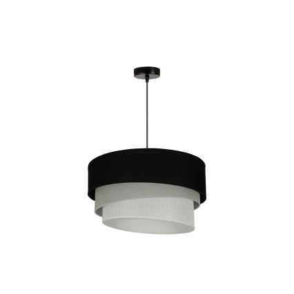 Duolla - Luster na lanku TRIO 1xE27/15W/230V pr. 45 cm čierna/šedá/biela