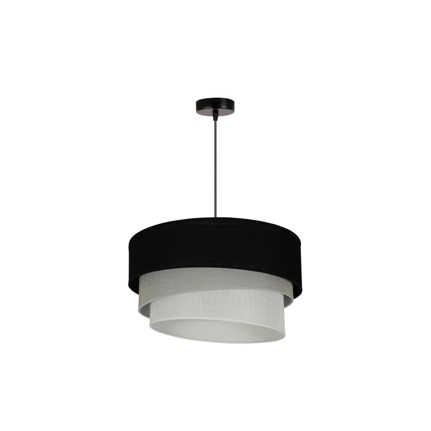 Duolla - Luster na lanku TRIO 1xE27/15W/230V pr. 45 cm čierna/šedá/biela
