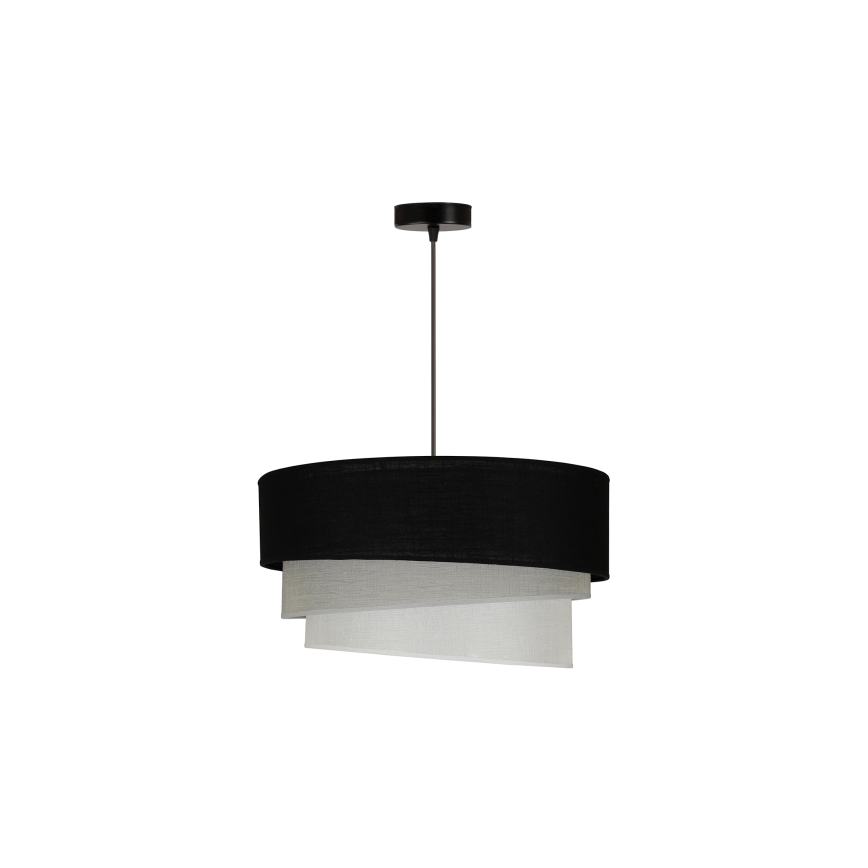 Duolla - Luster na lanku TRIO 1xE27/15W/230V pr. 45 cm čierna/šedá/biela