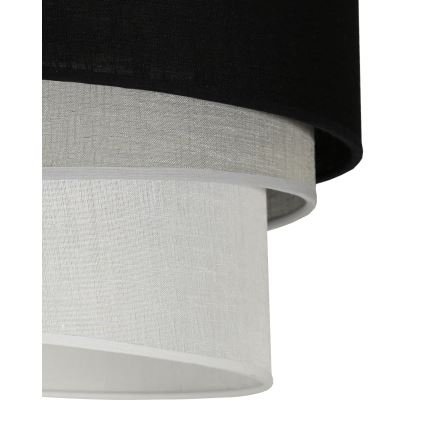 Duolla - Luster na lanku TRIO 1xE27/15W/230V pr. 45 cm čierna/šedá/biela