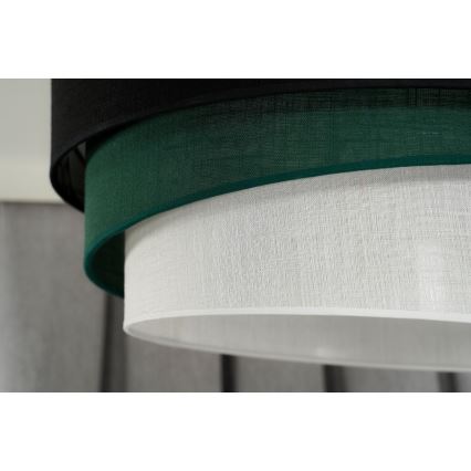 Duolla - Luster na lanku TRIO 1xE27/15W/230V pr. 45 cm čierna/zelená/biela