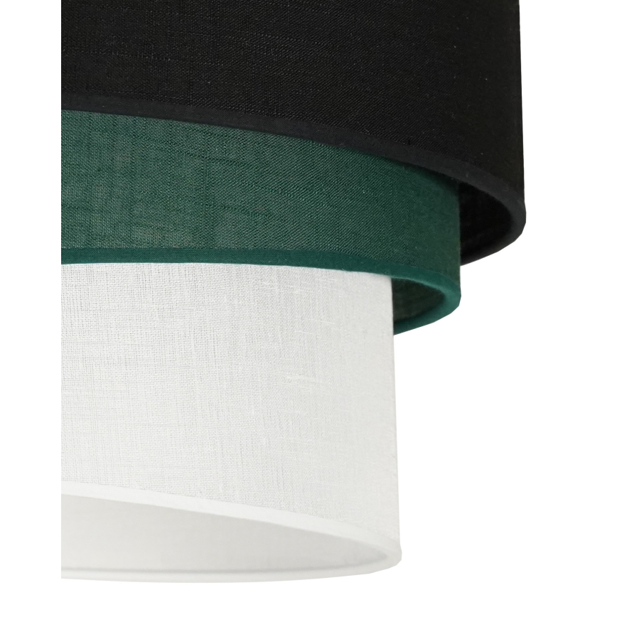 Duolla - Luster na lanku TRIO 1xE27/15W/230V pr. 45 cm čierna/zelená/biela