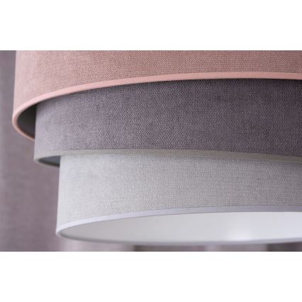 Duolla - Luster na lanku TRIO 1xE27/15W/230V pr. 45 cm ružová/šedá/biela