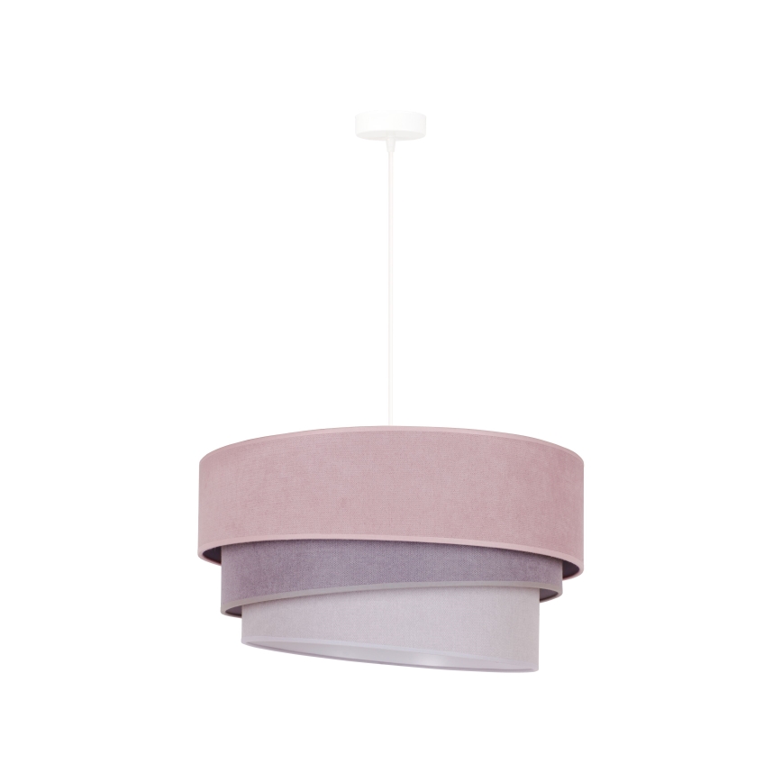 Duolla - Luster na lanku TRIO 1xE27/15W/230V pr. 45 cm ružová/šedá/biela