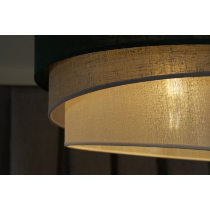 Duolla - Luster na lanku TRIO 1xE27/15W/230V pr. 45 cm zelená/šedá/biela