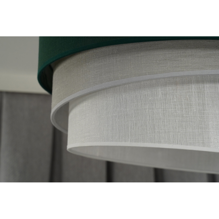 Duolla - Luster na lanku TRIO 1xE27/15W/230V pr. 45 cm zelená/šedá/biela